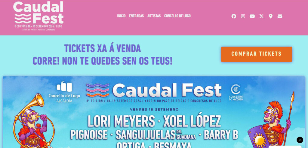Caudal Fest - 18 y 19 de septiembre 2026 - Lugo