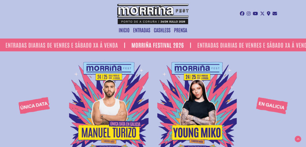 Morriña Fest - 24, 25 y 26 de julio de 2026 - A Coruña
