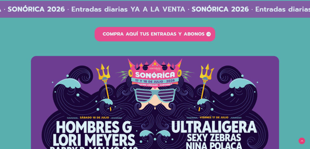Festival Sonórica - 17 y 18 de julio de 2026 - Castro Urdiales (Cantabria)